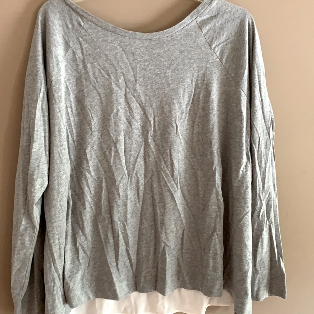 Loft Gray Medium mixed media split back NWT